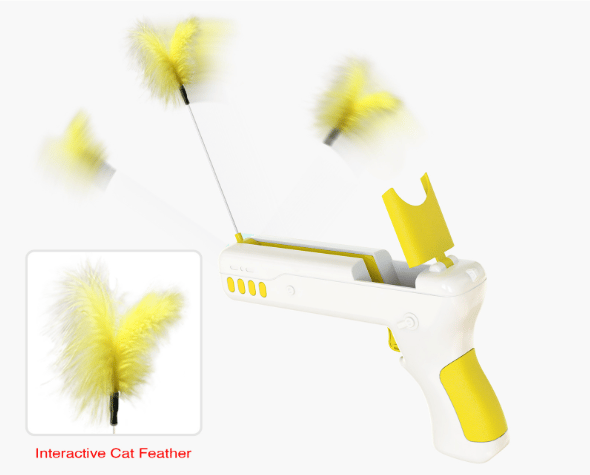Gula Djurfoder Cat Toys Roliga Kattspö Feather Cat Toys