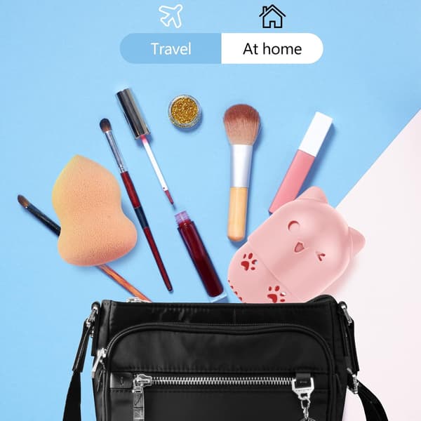 Marshmallow Svamp Foundation Sponge Silikon Reiseetui
