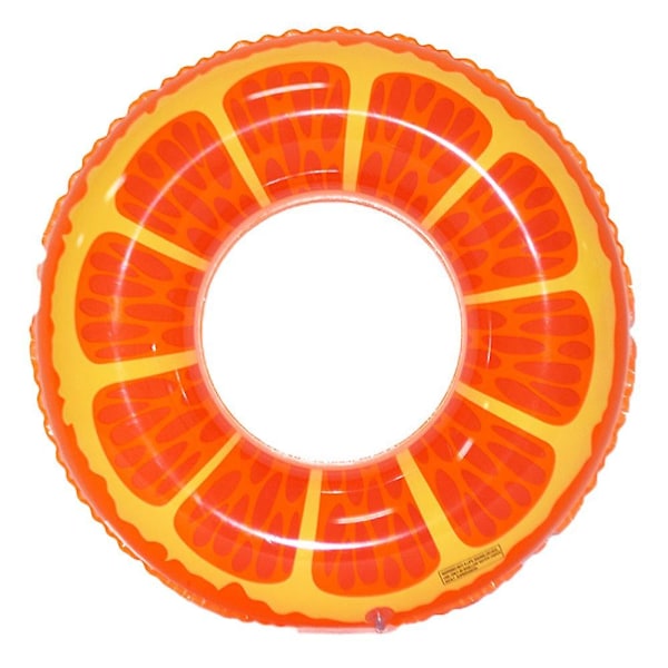 Oppustelig BadeRing, Holdbar Vandmelonformet Sommer Pool Strand Party Svømme Float Tube, Vand Sjov Sommer Strand Svømme Float Til Børn Voksen Orange Swim Ring 60cm