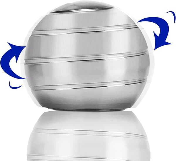 (Sølv, Diameter: 45mm) Kinetisk skrivebordsleke Metallspinner