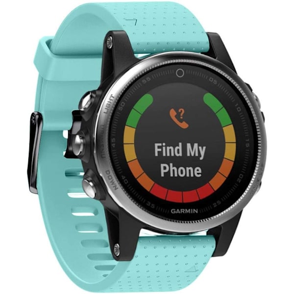 Rem för Garmin Fenix ​​5s / Fenix ​​5s Plus / Fenix ​​6s / Fenix ​​6s Pro, 20 mm bred silikonrem med snabbspänne, flera färger (grön mint),