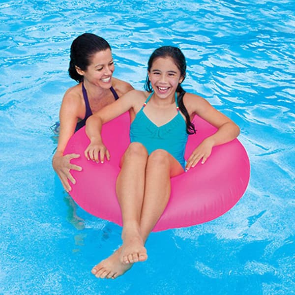 Simhjälpmedel Neon Simring Uppblåsbar Simring Pool Float Och Ring