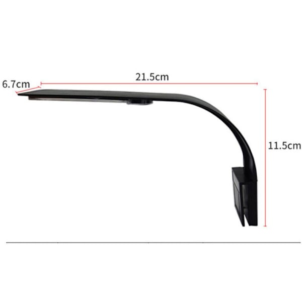 Fisketanklys LED-klemmelys Fisketanklys LED-lys Hvid og blå Nano-klemmebelysning, der bruges til fisk og planter 23-50 cm