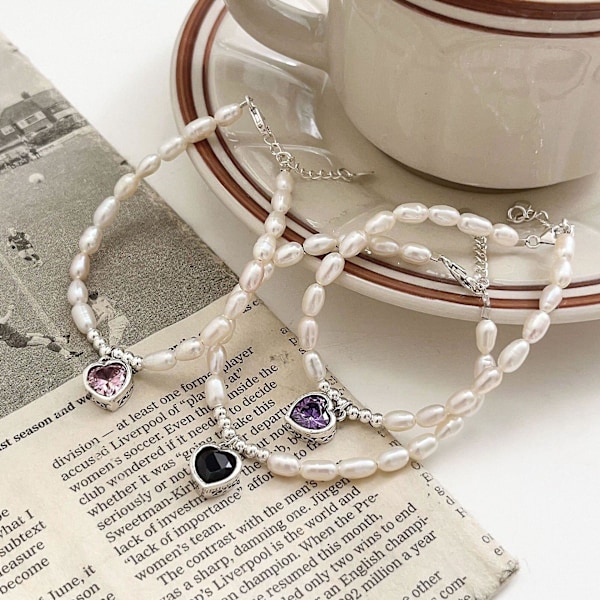 Armband 925 Silver Smycken Hjärta Stud Mode Smycken Ac8169 C305
