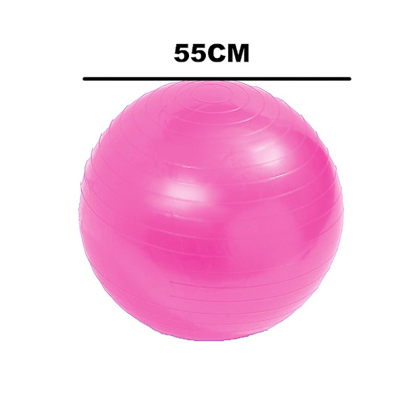 Stabilitetsbold, Yogabold, Fysisk Kernetræning, Balance Pink 55Cm