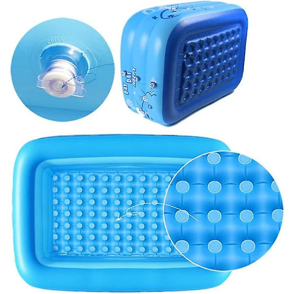 Uppblåsbar Babypool, Liten Simbassäng För Barn, Vikbar Pvc, Rektangulär, Familjedusch, Handfat, Bärbar Dusch, För Baby Och Barn, Storlek