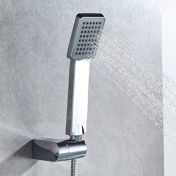 M20202 Kvadratisk Handdusch, Duschhuvud, Krom, Silver