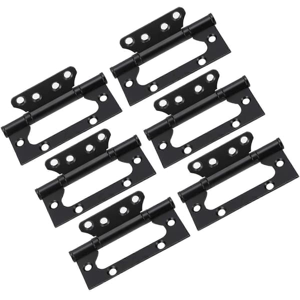 3 sæt dørhængsler zinklegering flad åben lydløs leje hængsler vinduesmøbler hardware fitting sort