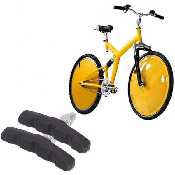 V-broms bromsbelägg, 2 par bromsbelägg, för hög bromsprestanda, 4 stycken bromsbelägg, bromsbacksats fram och bak, svart