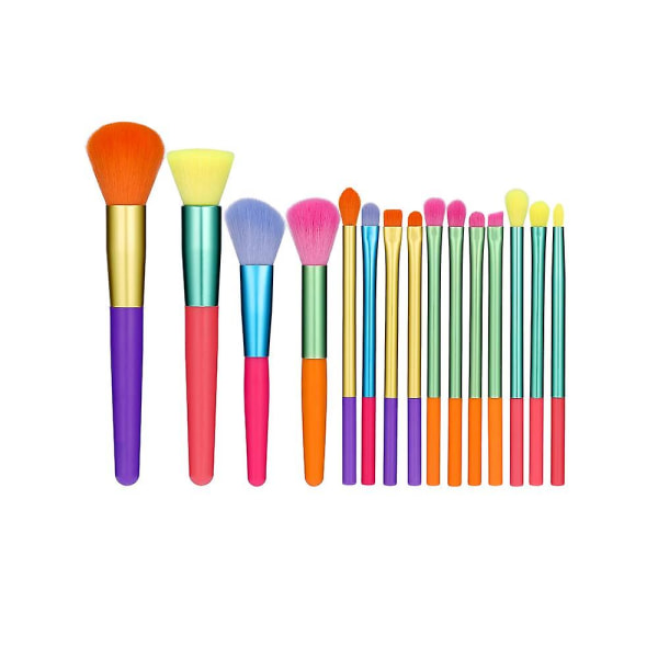 15 pakke farverige makeup børstesæt Rejser professionelt makeup pulver øjenskygge makeup sæt