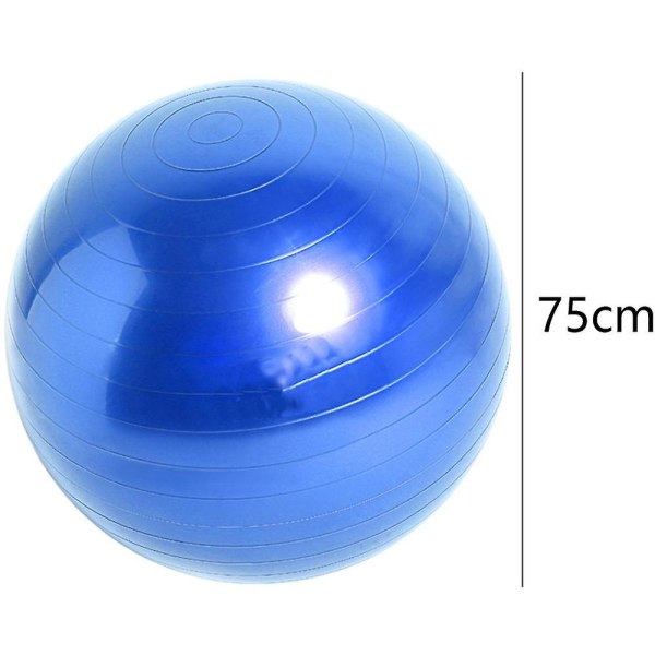 Balance Stabilitet Bold, Yogabold Med Pumpe Blue 75Cm