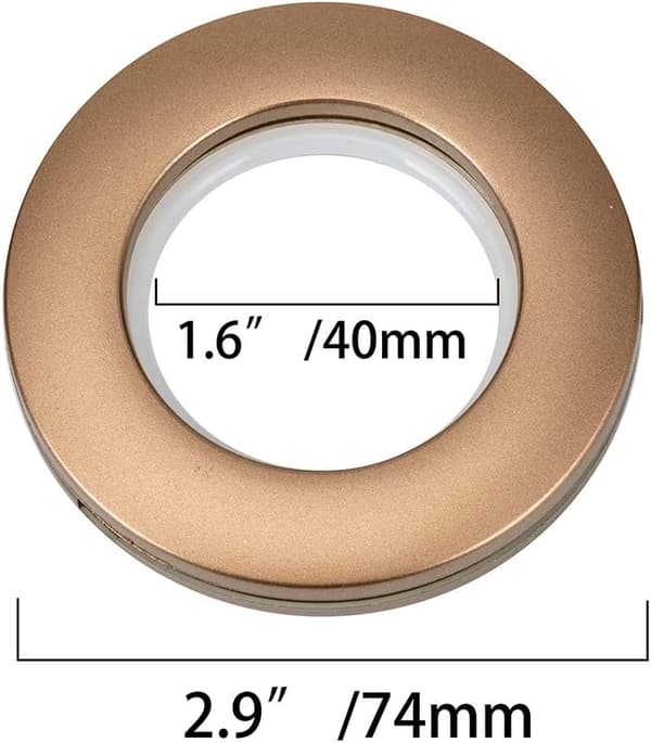 40mm Gardinringar Runda Gardinstångsringar Plastgardin