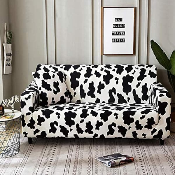Trykt sofatrekk, stretch sofatrekk, mønstrede trekk til toseter sofa for 2-seters putesofa Love Seat-sett (BD, 2-seters/toseter)