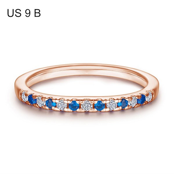 Elegant Damring i Modern Stil, Silver Effekt, Snygg Smycke för Kvinnor Rose Gold US 8 A