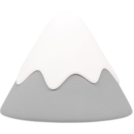 Lysegrå Touch Silikon LED Nattelys Snebjerg Lampe