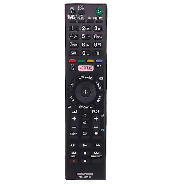 Ersättningsfjärrkontroll RM-L1275 för Sony TV RMT-TX100D RMT-TX200E KD-43X8305 KD-43X8307 KDL-43W8