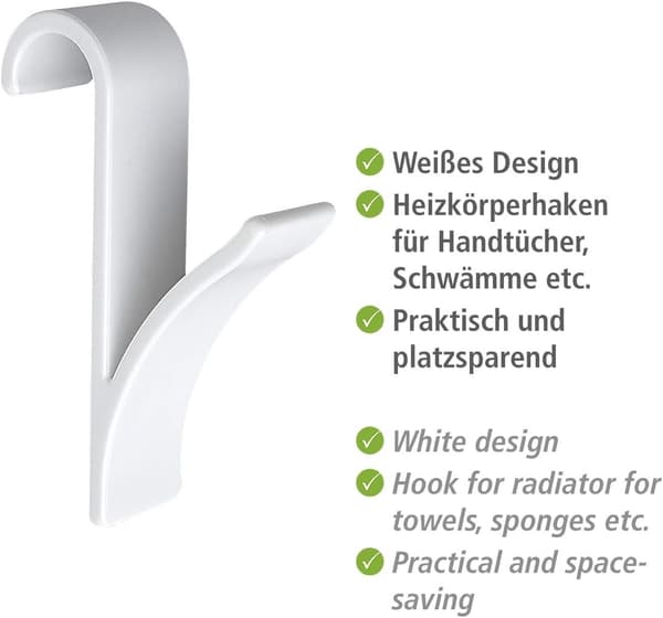 Radiatorkrok Vit plast handduksradiatorkrok 5 st