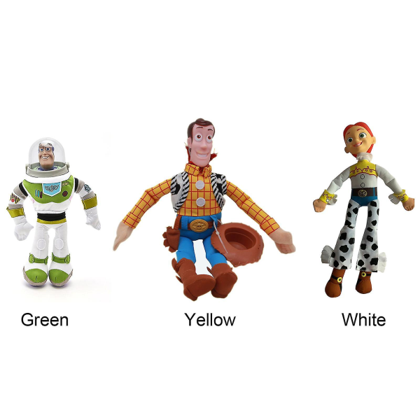 Anime Toy Story Hot Sherif Woody Buzz Lightyear Bildockor Plyschleksak Utomhus Hängande Leksak Söt Biltillbehör Bildekoration Green