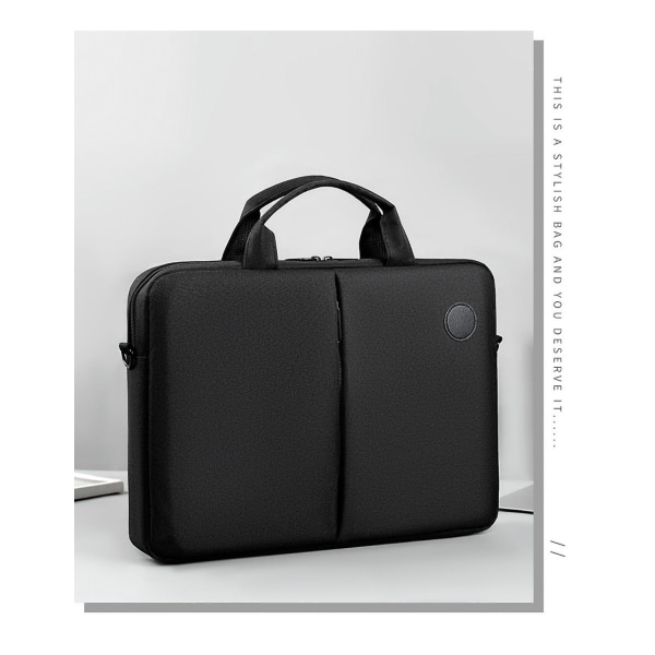 Laptop Tote Skulderbag, Stilig, Slitesterk, Business Casual, Passer for Flere Bærbare Datamaskiner Svarte Tilbud (svart)