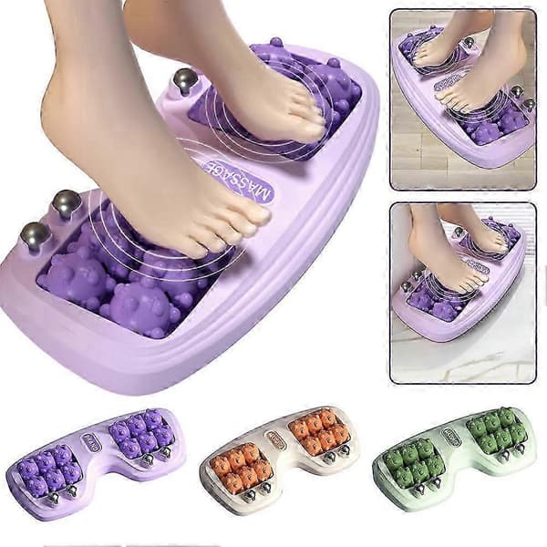 Fodmassage Roller til lindring af plantar fasciitis - Dobbelt akupressurterapi til smertelindring, stressreduktion og forbedret cirkulation