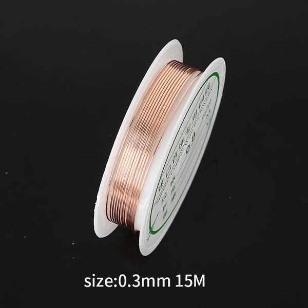 0,2-1 mm Kuparilanka Korujen Lanka Rannekkeille Kaulakoruille Värikkäille Helmillä Langat Korujen Narut Red Copper 0 3mm 15M