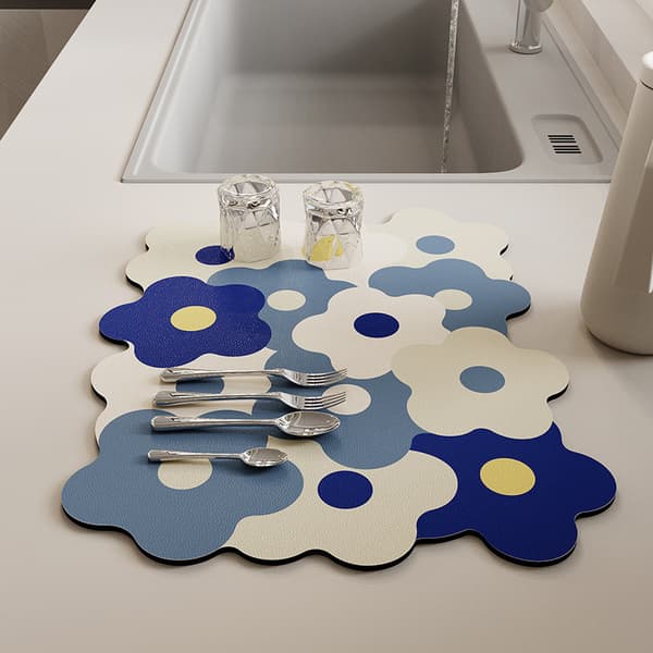 Sett med 1, 40 * 30 cm, vaskbare silikonbrikker og coasters,