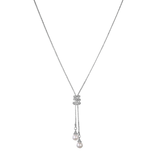 Dammode Charm Kristallpärlor Hänge Halsband Lyxigt Långt Halsband Tröja
