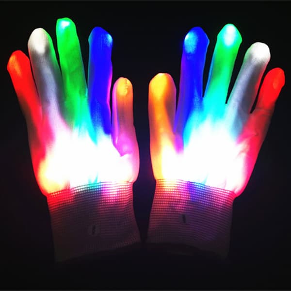 LED Lysande Handskar/Färgglada, LED Blinkande Ljus/Multifärg