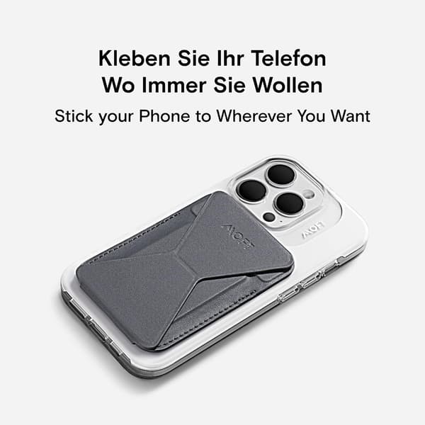 e Premier Magnetiskt Clip-on Stativ och Plånbok för iPhone 12