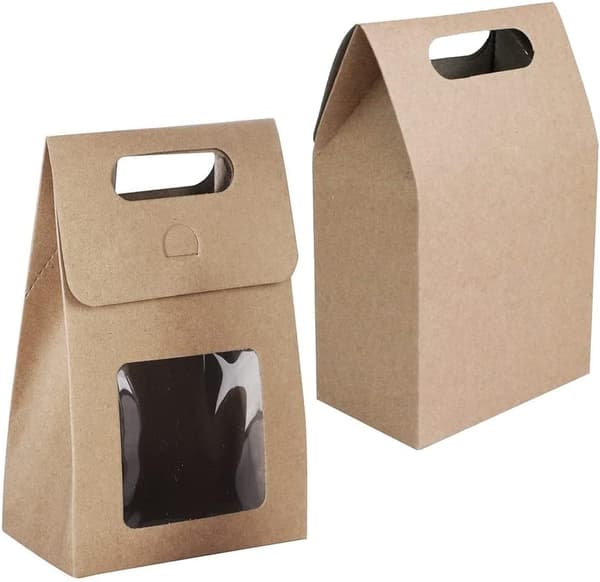 2 Stycken Presentpåse, Presentpapperspåse, Presentpåse med Fönster, Present