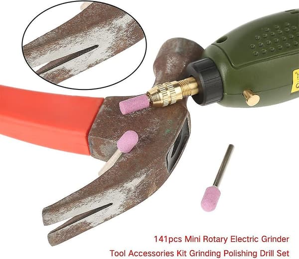 Slibnings- og Rotationsværktøjs Tilbehørssæt 141 stk. Mini Elektrisk Rotationsværktøjs Tilbehørssæt