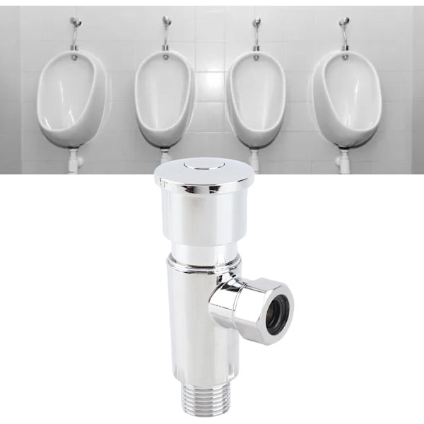 Urinal Skylleventil, Manuel Trykknap Skylleventil i Zinklegering, Toiletskyl