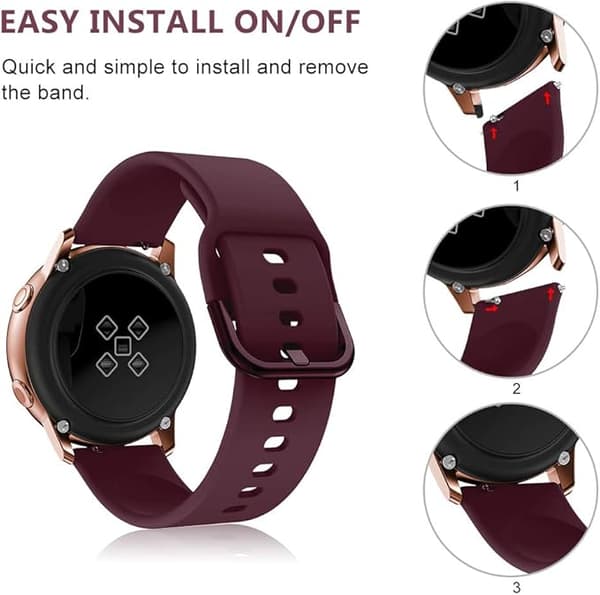 Röd Wind-Galaxy Watch Active/Active2 40mm/44mm Klockarmband