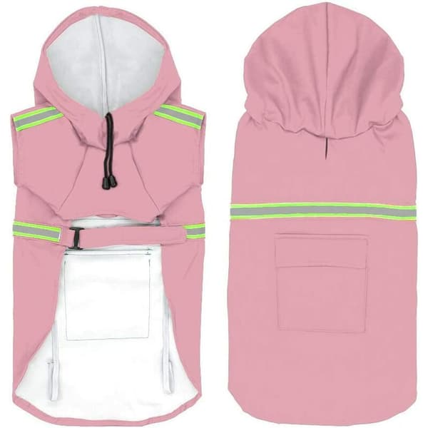 Kæledyrsponcho Reflekterende regnfrakke til kæledyr (Pink 3XL)