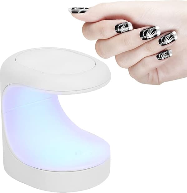 1 stk. hvid lille bærbar bage lampe enkelt finger usb