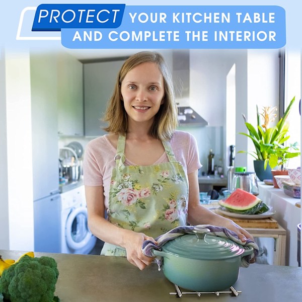 Pieces Instant Pot Rustfritt Stål Trivet - 7 x 7 Tommer Rustfritt Stål Gryteholder Kjøkken Trivet for Varme Retter