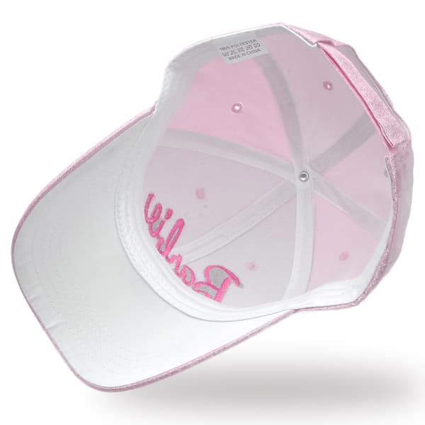 Flickors Barbie Laser Basebollkeps - Silver, Rosa Broderad