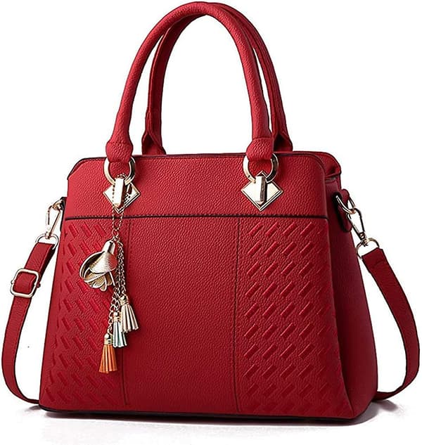 Damväskor och handväskor Damdesigner Satchel Tote Bag Axelväskor A916-17 Red