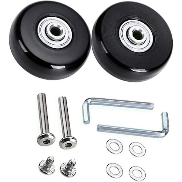 Ersättningskit för resväskehjul [45 mm], resväskesvänghjul, reparation av resväskehjul, tysta gummiväxelhjul, universal svänghjul, ersättningshjul