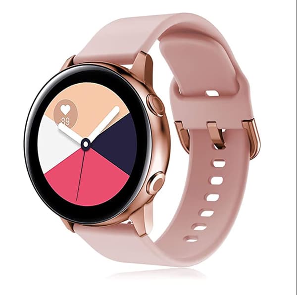 Vaaleanpunainen - Galaxy Watch Active/Active2 40mm/44mm kellon ranneke, 20mm