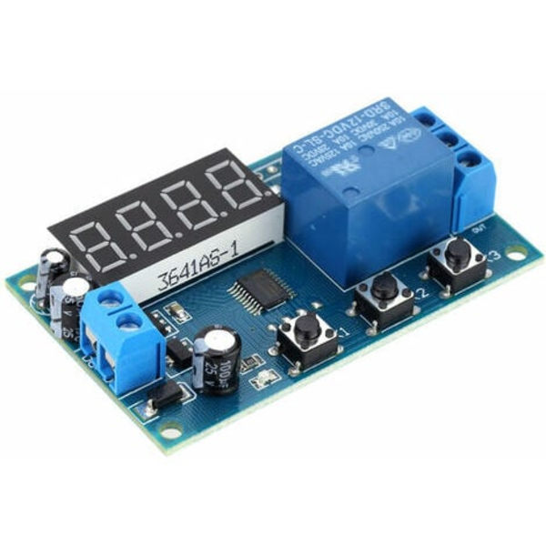 Multifunktionsfördröjningstidscykelkontrollbrytarmodul Timerrelä DC 12V, Yya-1