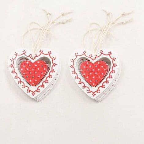 Julepynt Trejulepynt Hengeanheng Hjerteformet Hengepynt Valentinsdagdekorasjon Krist