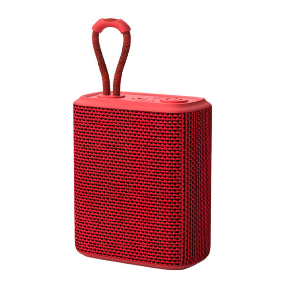 Trådlös bluetooth högtalare, tyg vattentät kort mini bärbar högtalare (röd),