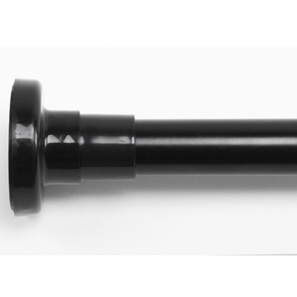 Teleskopisk duschdraperistång rostfritt stål svart-rostfritt stål utan borrning teleskopstång 90-160,