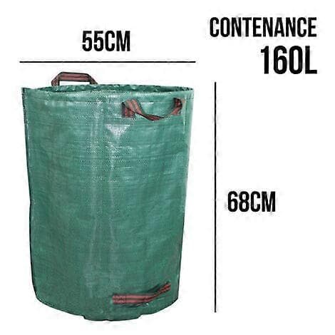 Sæt med 3 selvstående 160L PP 150g/m affaldssække
