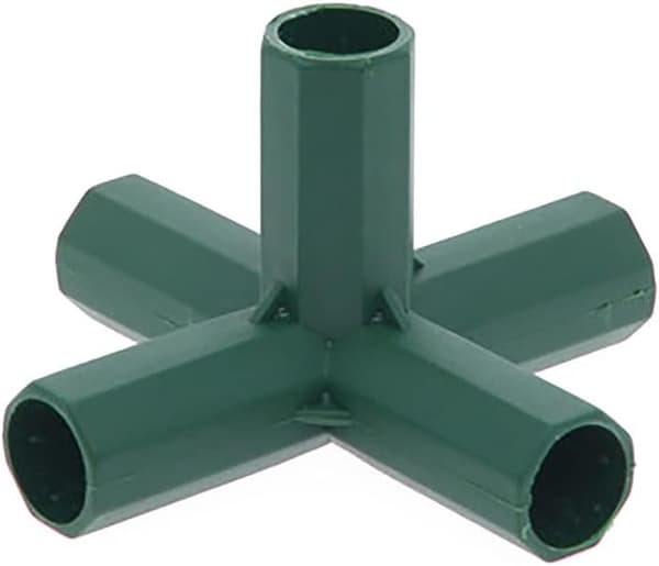 Förpackning med 10 16 mm 5-vägs trädgårdsramkopplingar - För blomstöd och växthus