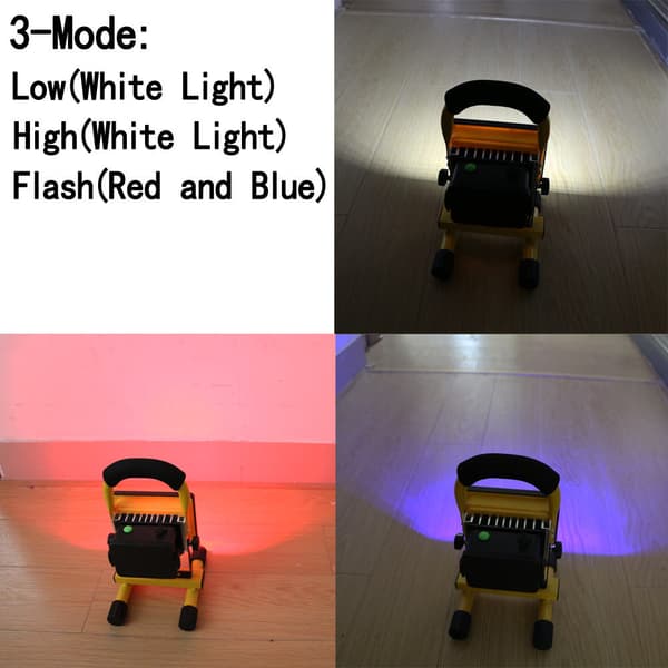 1 stk 24LED flomlys aluminium oppladbart plenlys