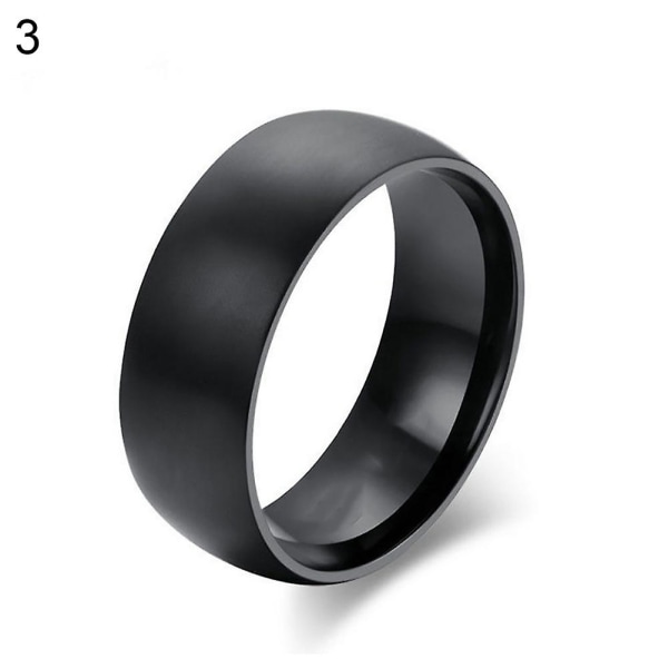 Män Cool titan stål 8mm bred bröllop förlovning årsdag band Finger Ring Size 11