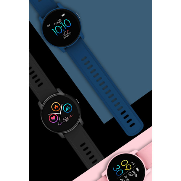 Smartwatch träning pulsmätare blodtryck blodsyremätning (rosa)