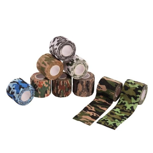 Utomhus kamouflagebandage (NR 1 - Svart kamouflage 7,5 cm * 4,5 m 10 st),